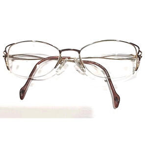 Stepper SI3060 F018 Gold Titanium Half Rim Rectangle Eyeglasses Frame 51-17 135